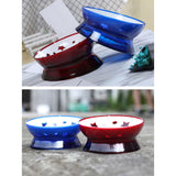 Raised Pet Feeder Water Bowls Treat Dispenser Elevated Dog Cat Food Bowl Red - Aladdin Shoppers
