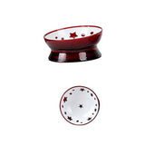 Raised Pet Feeder Water Bowls Treat Dispenser Elevated Dog Cat Food Bowl Red - Aladdin Shoppers