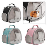 Hamster Carrier Backpack Breathable Multifunction for Hedgehog Bird Rabbit Black - Aladdin Shoppers