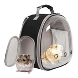 Hamster Carrier Backpack Breathable Multifunction for Hedgehog Bird Rabbit Black - Aladdin Shoppers