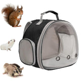 Hamster Carrier Backpack Breathable Multifunction for Hedgehog Bird Rabbit Black - Aladdin Shoppers