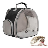 Hamster Carrier Backpack Breathable Multifunction for Hedgehog Bird Rabbit Black - Aladdin Shoppers