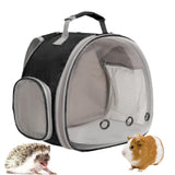 Hamster Carrier Backpack Breathable Multifunction for Hedgehog Bird Rabbit Black - Aladdin Shoppers