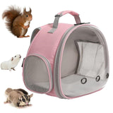 Hamster Carrier Backpack Breathable Multifunction for Hedgehog Bird Rabbit Pink - Aladdin Shoppers
