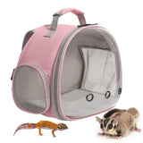 Hamster Carrier Backpack Breathable Multifunction for Hedgehog Bird Rabbit Pink - Aladdin Shoppers