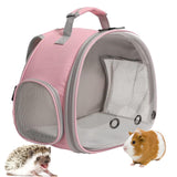Hamster Carrier Backpack Breathable Multifunction for Hedgehog Bird Rabbit Pink - Aladdin Shoppers