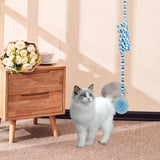 Cat Toy Hanging Elastic Spring Rope 180cm Durable with Suction Cup Flexible Blue - Aladdin Shoppers