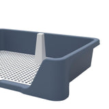 Dog Training Potty Tray Urinal Keep Clean Splashproof Dog Litter Box Lattice Blue - Aladdin Shoppers