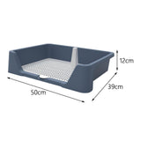 Dog Training Potty Tray Urinal Keep Clean Splashproof Dog Litter Box Lattice Blue - Aladdin Shoppers