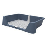 Dog Training Potty Tray Urinal Keep Clean Splashproof Dog Litter Box Lattice Blue - Aladdin Shoppers