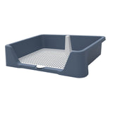 Dog Training Potty Tray Urinal Keep Clean Splashproof Dog Litter Box Lattice Blue - Aladdin Shoppers