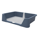 Dog Training Potty Tray Urinal Keep Clean Splashproof Dog Litter Box Lattice Blue - Aladdin Shoppers