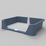 Dog Training Potty Tray Urinal Keep Clean Splashproof Dog Litter Box Lattice Blue - Aladdin Shoppers