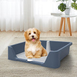 Dog Training Potty Tray Urinal Keep Clean Splashproof Dog Litter Box Lattice Blue - Aladdin Shoppers