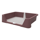 Dog Training Potty Tray Urinal Keep Clean Splashproof Dog Litter Box Lattice Brown - Aladdin Shoppers