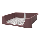 Dog Training Potty Tray Urinal Keep Clean Splashproof Dog Litter Box Lattice Brown - Aladdin Shoppers