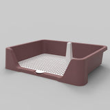 Dog Training Potty Tray Urinal Keep Clean Splashproof Dog Litter Box Lattice Brown - Aladdin Shoppers