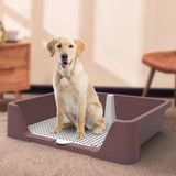 Dog Training Potty Tray Urinal Keep Clean Splashproof Dog Litter Box Lattice Brown - Aladdin Shoppers