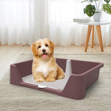 Dog Training Potty Tray Urinal Keep Clean Splashproof Dog Litter Box Lattice Brown - Aladdin Shoppers