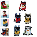 Pet Cat Carrier Backpack Chest Bag with Shoulder Strap Adjustable for Hiking S Red White - Aladdin Shoppers
