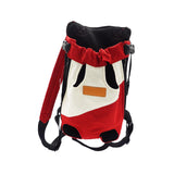Pet Cat Carrier Backpack Chest Bag with Shoulder Strap Adjustable for Hiking S Red White - Aladdin Shoppers