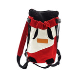 Pet Cat Carrier Backpack Chest Bag with Shoulder Strap Adjustable for Hiking S Red White - Aladdin Shoppers