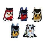 Pet Cat Carrier Backpack Chest Bag with Shoulder Strap Adjustable for Hiking S Red White - Aladdin Shoppers