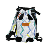 Pet Cat Carrier Backpack Chest Bag with Shoulder Strap Adjustable for Hiking S White Black - Aladdin Shoppers