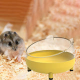 Small Animal Bath House Cage Toilet Clear Shower Room Hamster Sand Bath Box Yellow - Aladdin Shoppers