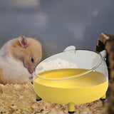 Small Animal Bath House Cage Toilet Clear Shower Room Hamster Sand Bath Box Yellow - Aladdin Shoppers