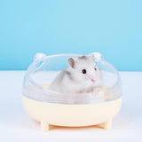 Small Animal Bath House Cage Toilet Clear Shower Room Hamster Sand Bath Box Yellow - Aladdin Shoppers