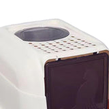 Hooded Cat Litter Box with Lid Kitty Litter Pan Sturdy Detachable for Indoor Orange - Aladdin Shoppers