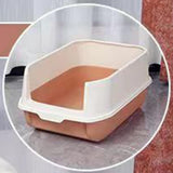Hooded Cat Litter Box with Lid Kitty Litter Pan Sturdy Detachable for Indoor Orange - Aladdin Shoppers