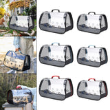 Cat Carrier Zipper Closure Pet Handbag Folding for Camping Walking Shopping Black M - Aladdin Shoppers