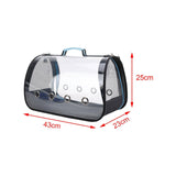 Cat Carrier Zipper Closure Pet Handbag Folding for Camping Walking Shopping Blue M - Aladdin Shoppers