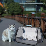 Cat Carrier Zipper Closure Pet Handbag Folding for Camping Walking Shopping Blue M - Aladdin Shoppers