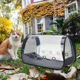 Cat Carrier Zipper Closure Pet Handbag Folding for Camping Walking Shopping Blue M - Aladdin Shoppers