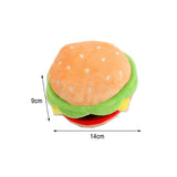 Dog Squeak Food Shaped Chew Toy Durable Doll for Medium Large Dogs Hamburger 14x14x9cm - Aladdin Shoppers