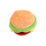 Dog Squeak Food Shaped Chew Toy Durable Doll for Medium Large Dogs Hamburger 14x14x9cm - Aladdin Shoppers