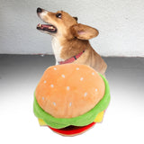 Dog Squeak Food Shaped Chew Toy Durable Doll for Medium Large Dogs Hamburger 14x14x9cm - Aladdin Shoppers