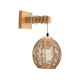 Maxbell 2xRattan Wall Lamp Kitchen Island Barn Porch Bedroom Lofts Wall Lights Fixture
