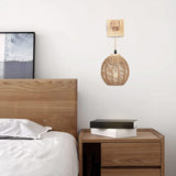 Maxbell 2xRattan Wall Lamp Kitchen Island Barn Porch Bedroom Lofts Wall Lights Fixture