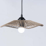 Maxbell 2xHandwoven Rope Lampshade Pendant Light Shade for Kitchen Island Home Hallway yellow