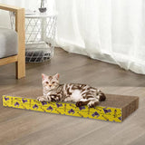 Maxbell 2xScratch Pad Nest Scratching Lounge Bed Sleeping Mats Cat Scratcher Cardboard Straight44.5x21x44cm