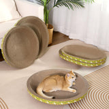 Maxbell 2xCorrugated Scratch Pad Lounge Bed Indoor Cats Nest Cat Scratcher Cardboards 58cmx40cmx9cm