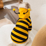 Pets Bee Halloween Costume Lovely Coat Comfortable Autumn Winter Cats Hoodies S