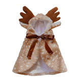 Dog Cat Christmas Reindeer Costume Cat Santa Cape for Puppy Small Medium Dog S