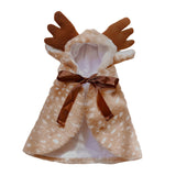 Dog Cat Christmas Reindeer Costume Cat Santa Cape for Puppy Small Medium Dog S