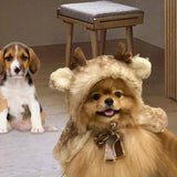 Dog Cat Christmas Reindeer Costume Cat Santa Cape for Puppy Small Medium Dog S