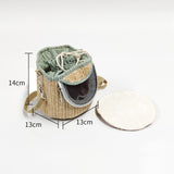 Bird Carrier Bag Travel Shoulder Bag for Parakeets Budgerigars Small Parrots Light Green